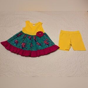 Ricrac & Ruffles Floral Yellow Set